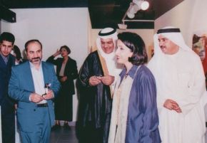 افتتاح معرض الفنانه مي النوري قاعه بو شهري الثلاثاء 6-11-2001م